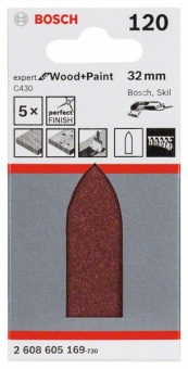 Шлифлист, в упаковке 5 шт. 32 mm, 120 2608605169